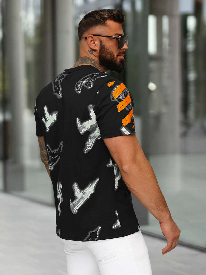 Men's T-shirt - Black OZONEE O/MPO3471