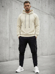 Men's Hoodie - Ecru OZONEE O/G3065