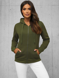 Women's Hoodie - Khaki OZONEE JS/W03Z
