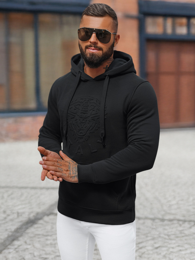 Men's Hoodie - Black OZONEE NB/MF2012