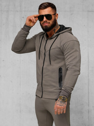 Men's tracksuit - beige/grey OZONEE O/FF3705AB