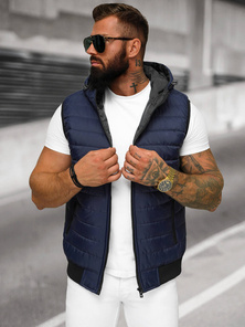 Men's Gilet - Navy Blue OZONEE JS/MY88Z