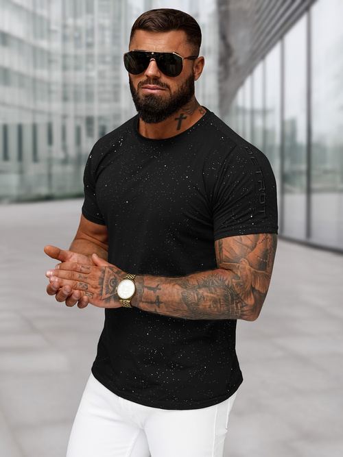 Men's T-shirt - Black OZONEE O/QQ1388