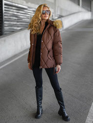 Women's Winter Jacket - Chocolate OZONEE JS/5M3329/158
