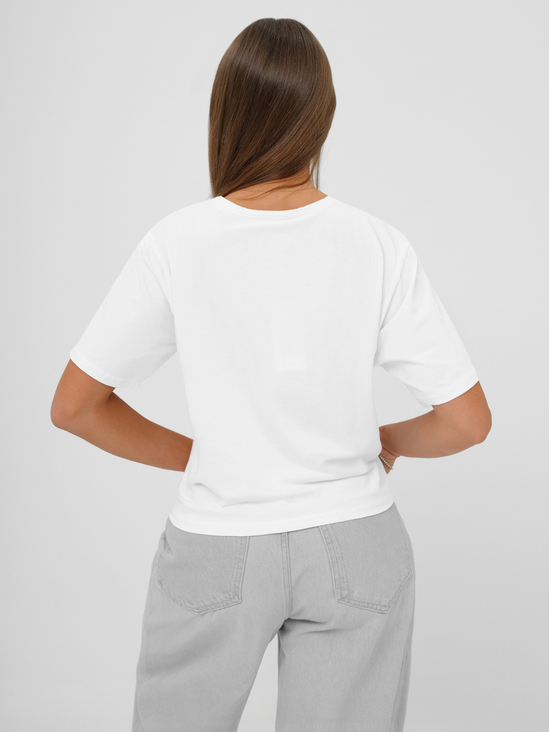 Women's T-shirt - White/Black OZONEE JS/RJ77247