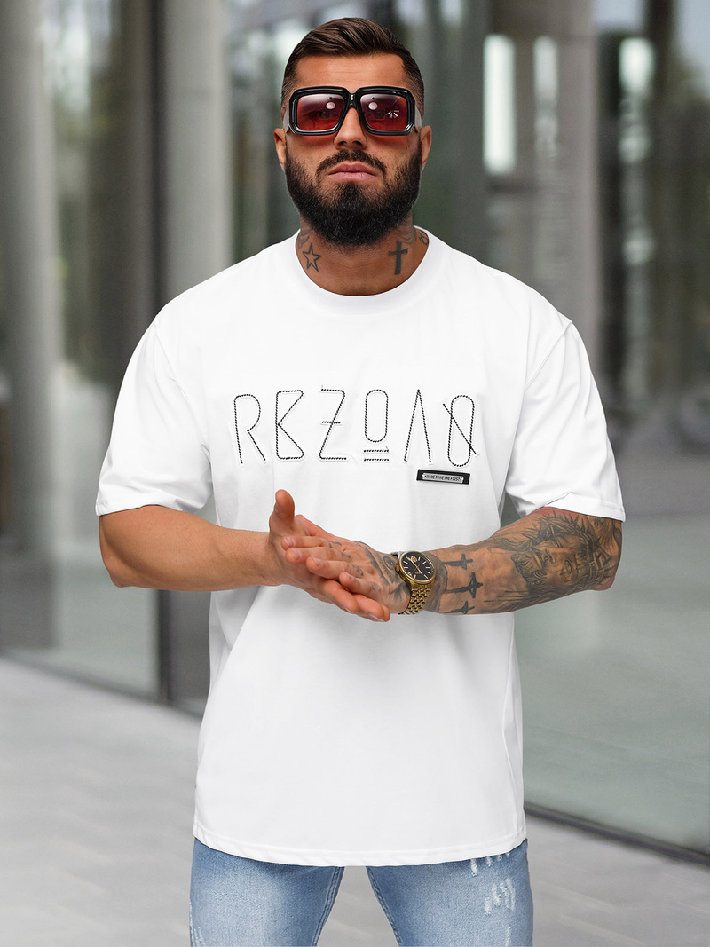 Men's T-shirt - White OZONEE O/QQ1185