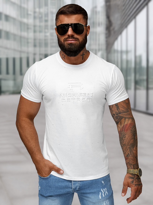 Men's T-shirt - White OZONEE O/QQ1389