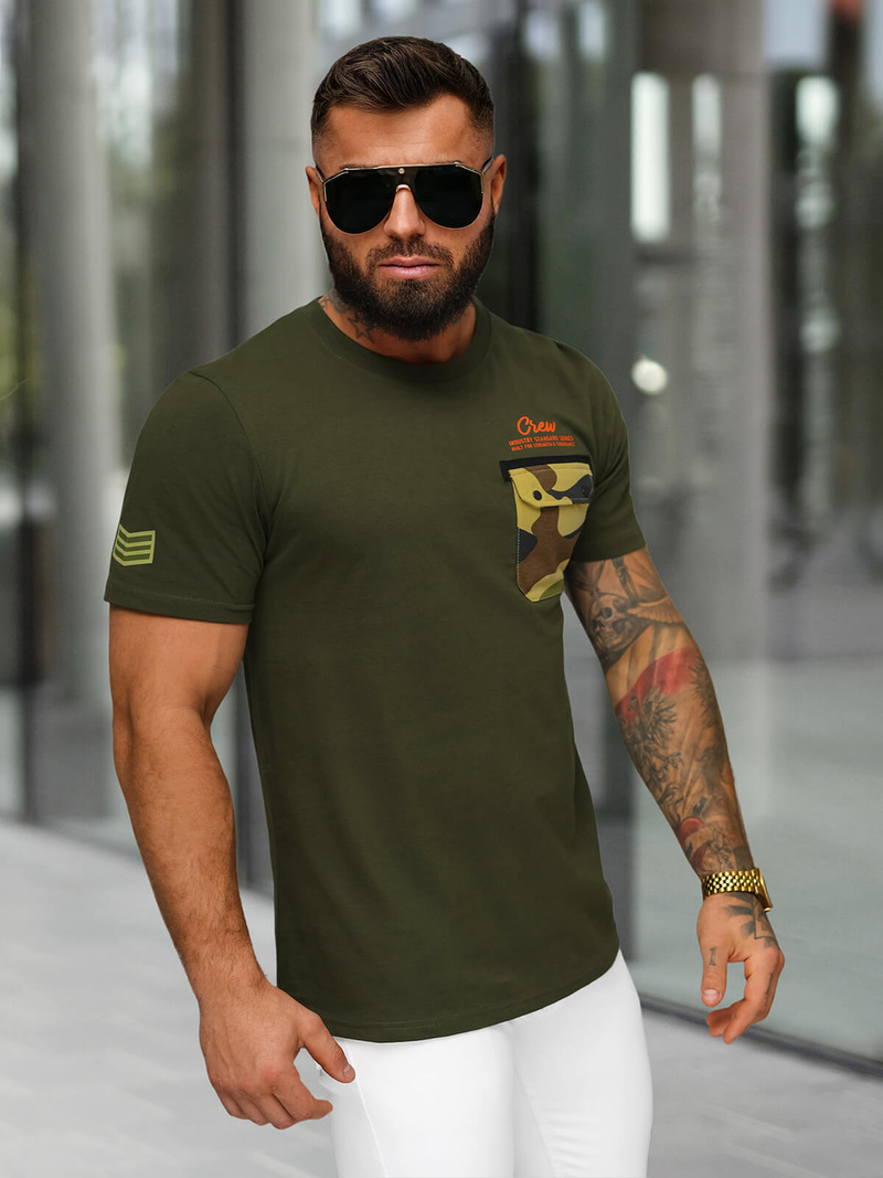 Men's T-shirt - Khaki OZONEE O/MPO3492