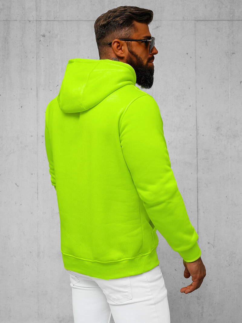 Men's Hoodie - Green neon OZONEE JS/2009Z