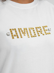 Women's T-shirt - White/Gold OZONEE JS/YJ77716