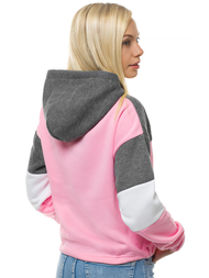 Women Hoodie - Pink OZONEE JS/KSW2017