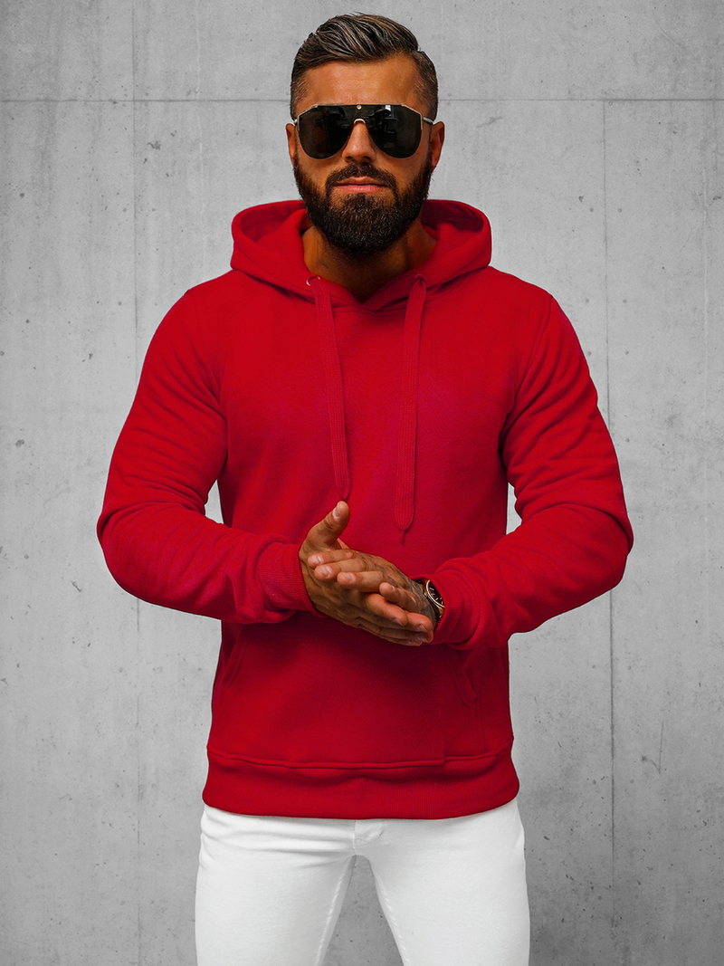 Men's Hoodie - dark-red OZONEE JS/2009Z