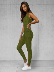 Two-piece tracksuit set khaki OZONEE JS/YW88037/7Z