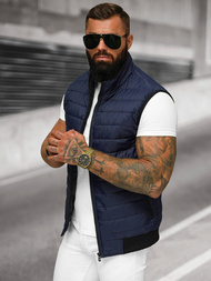 Men's Gilet - Navy blue OZONEE JS/MY77Z