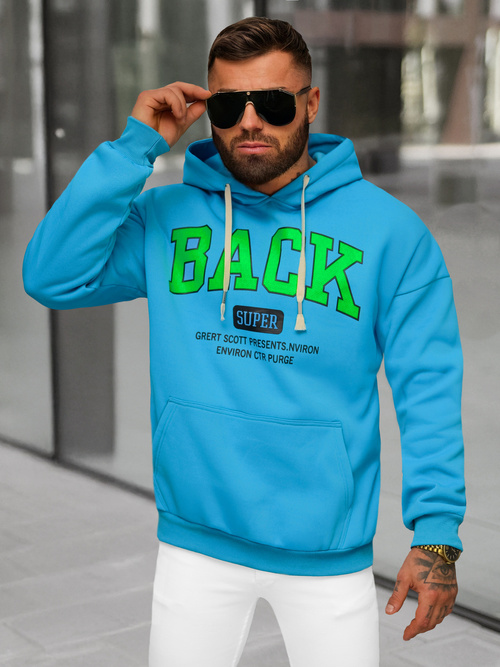 Men's Hoodie - Blue OZONEE O/TT30513