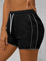 Women's sweat shorts - black OZONEE JS/8K952/3