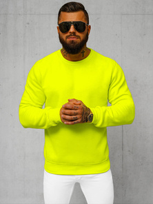 Men's Sweatshirt - Yellow neon OZONEE JS/2001-10Z