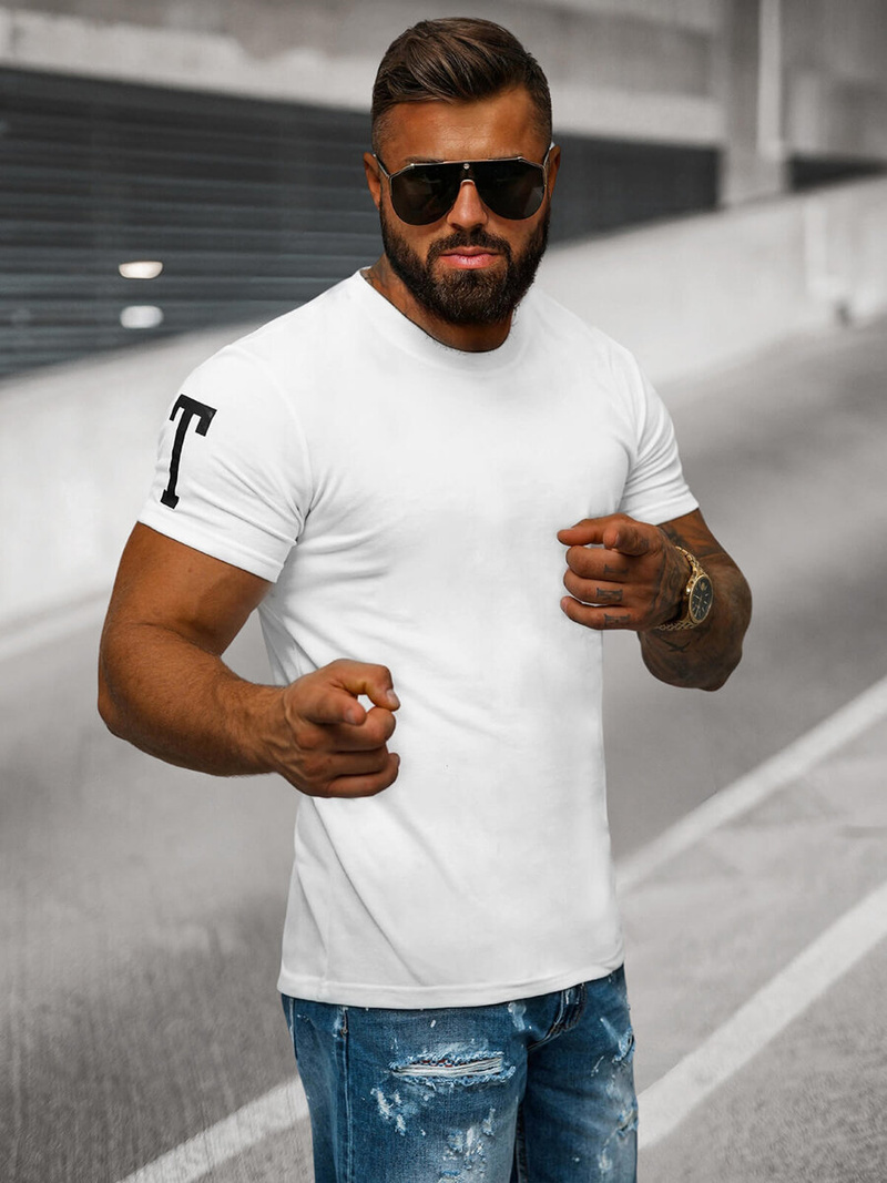 Men's T-shirt - White OZONEE O/8T1260/1