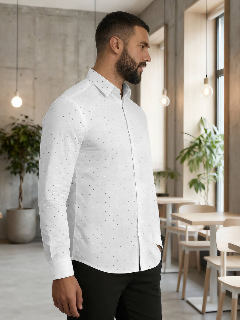 Men's Shirt - White OZONEE V/V180Z