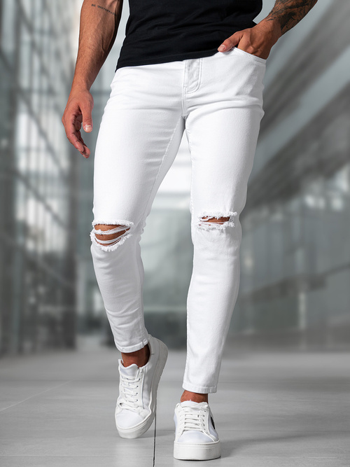 Men's Jeans - White OZONEE E/5391/01Z