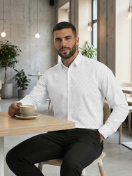 Men's Shirt - White OZONEE V/V180Z