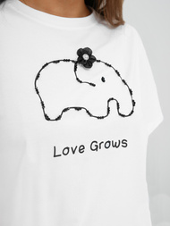 Women's T-shirt - White OZONEE JS/RJ77247