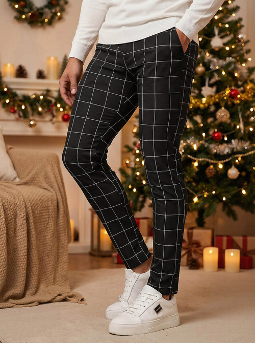 Men's Chino Trousers - Black OZONEE DJ/5505Z