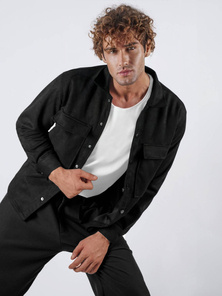 Men's Shirt - Black OZONEE O/GOM23039