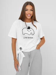 Women's T-shirt - White OZONEE JS/RJ77247