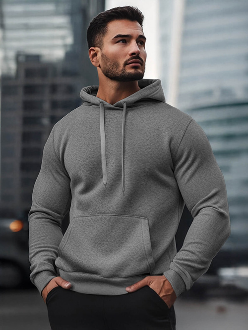 Men's Hoodie - Dark Grey OZONEE JS/2009Z