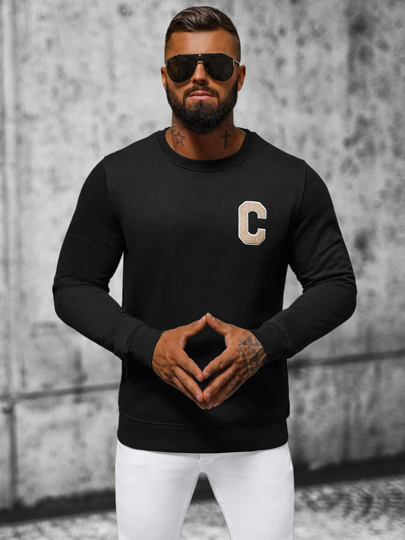 Men's Sweatshirt - Black OZONEE NB/MF2019