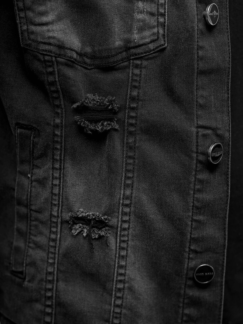 Men's Denim Jacket Black OZONEE NB/MJ506NZ