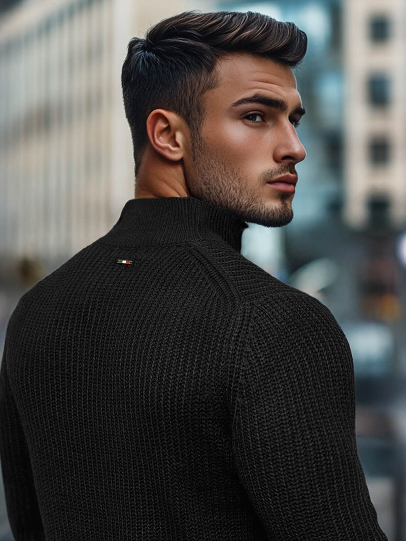 Men's Jumper - Black OZONEE NB/MM6020/4Z