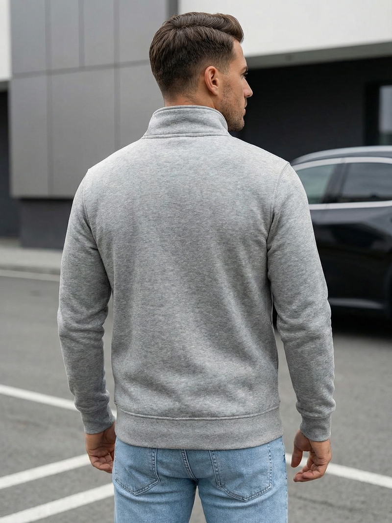 Men's Sweatshirt - Grey OZONEE JS/2002Z