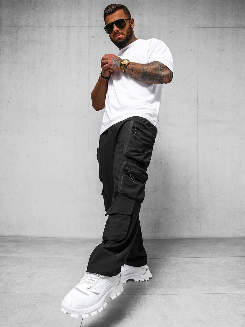 Men's trousers - black OZONEE O/PS5528