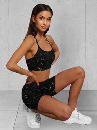Two-piece tracksuit set black OZONEE O/XL015/1