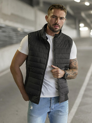 Men's Gilet - Black OZONEE JS/8M983/392Z
