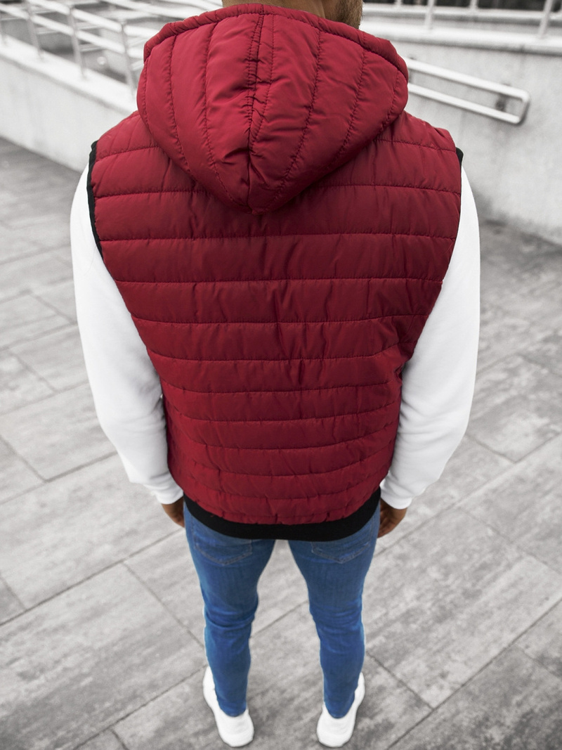Men's Gilet - Burgundy OZONEE JS/MY88Z