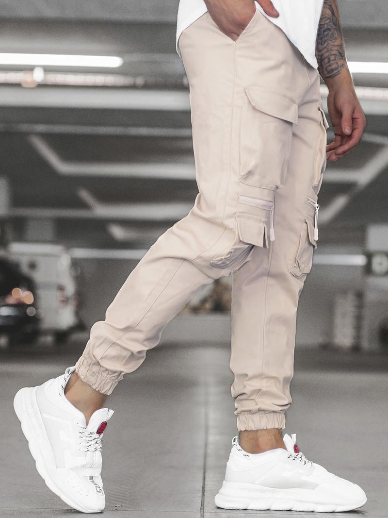 Men's Joggers - Ecru OZONEE MACH/5011