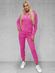 Women's Velour Tracksuit Set - Dark Pink OZONEE JS/8C1176/19