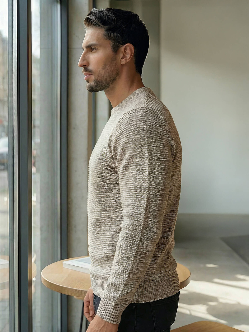 Men's Jumper - Beige OZONEE JS/59B3600/155