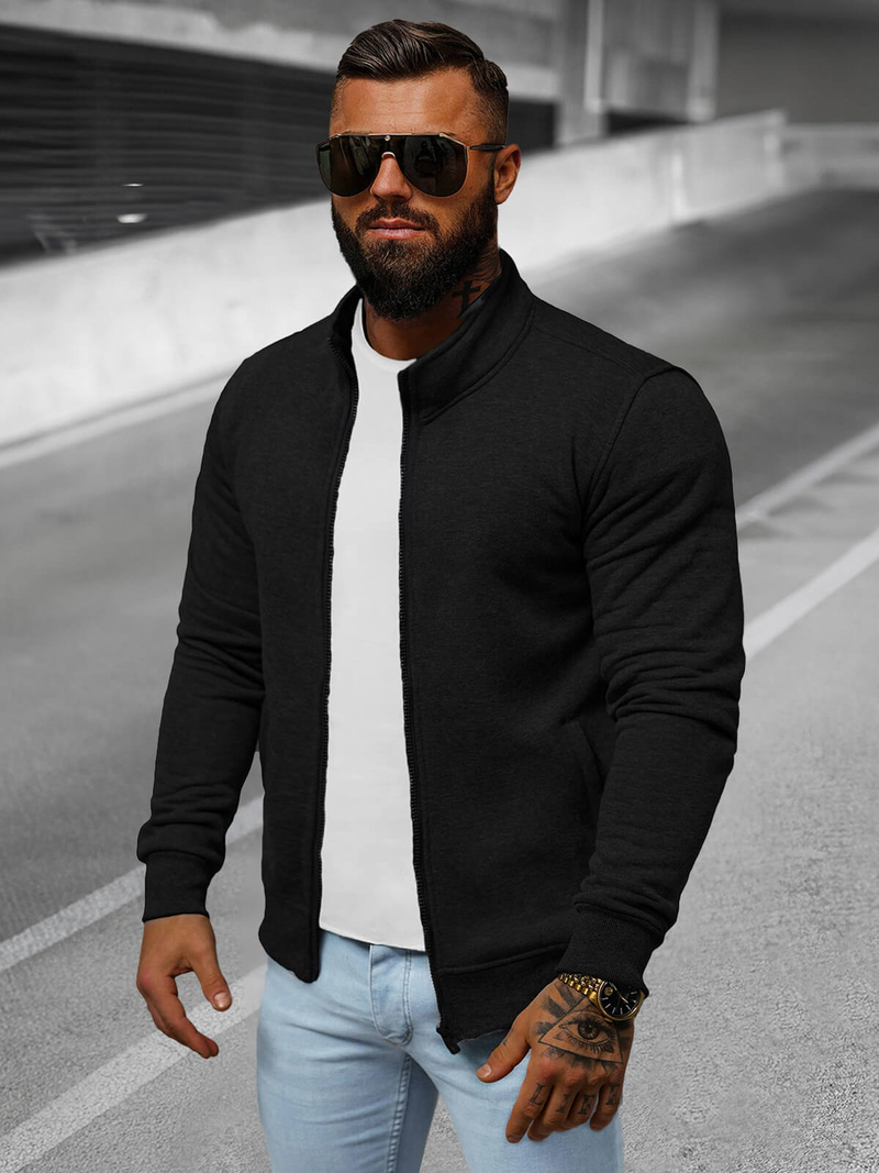 Men's Sweatshirt - Black OZONEE JS/2002Z