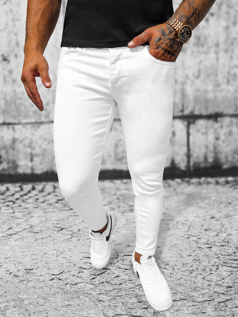Men's Jeans - White OZONEE E/5348/01
