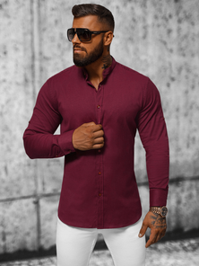 Men's Shirt - Burgundy OZONEE O/V57