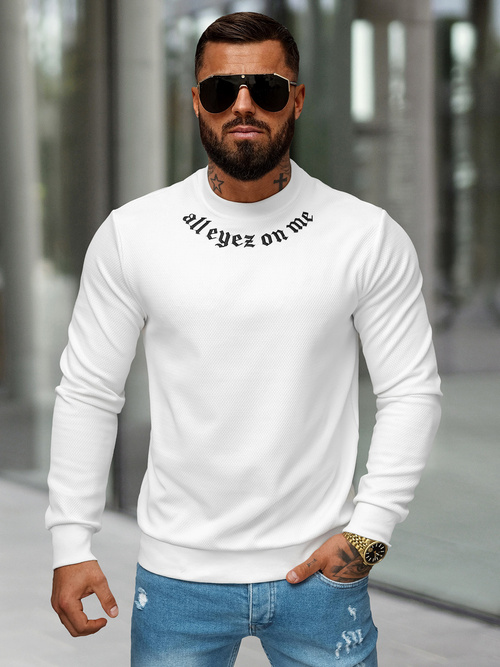 Men's Sweatshirt - White OZONEE O/P2027Z