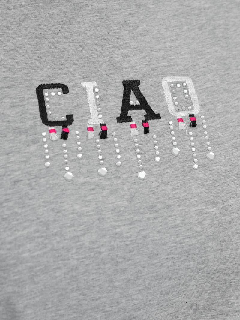 Women's t-shirt - grey OZONEE JS/RJ77542