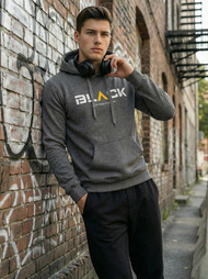 Men's Hoodie - Dark Grey OZONEE JS/8B1756/5Z