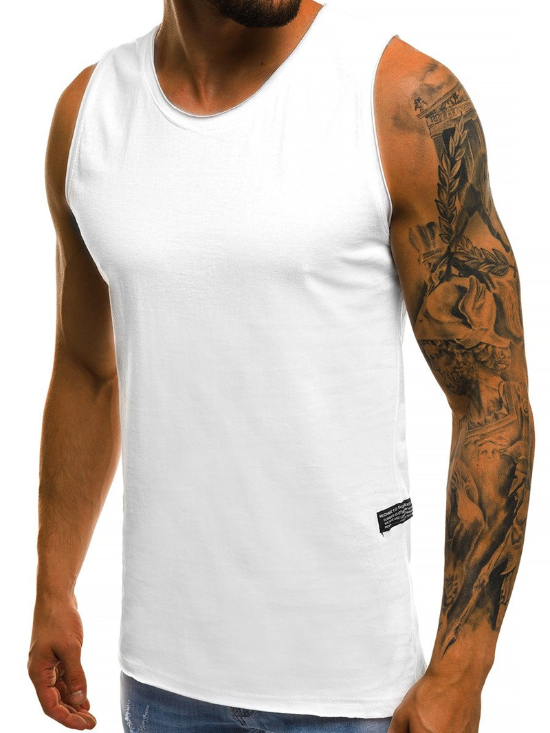 OZONEE O/1205 Men's Tank Top - White