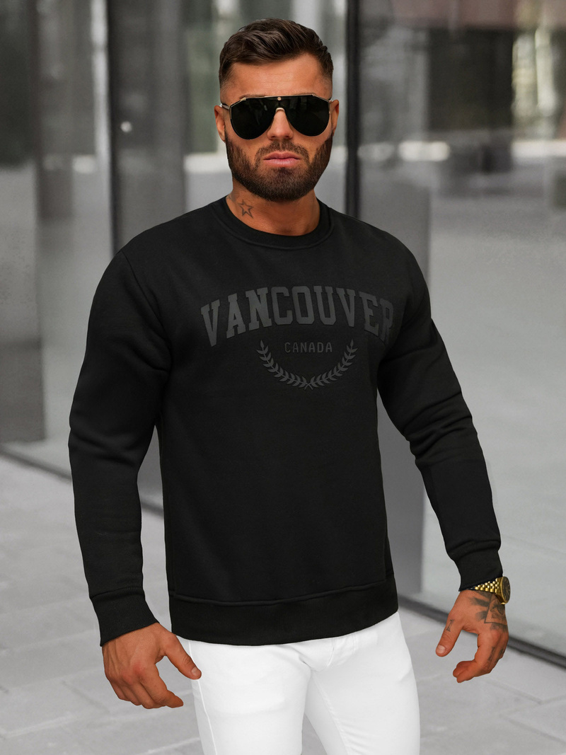 Men's Sweatshirt - Black OZONEE JS/8B1363/3