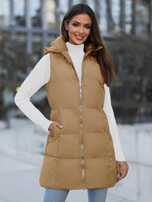 Women's Gilet - Camel OZONEE JS/M721/84Z